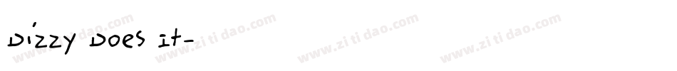 Dizzy Does It字体转换